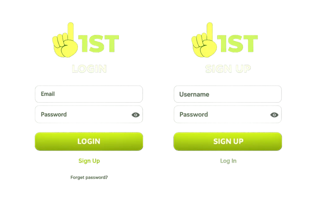 1st Game Sign Up & Login